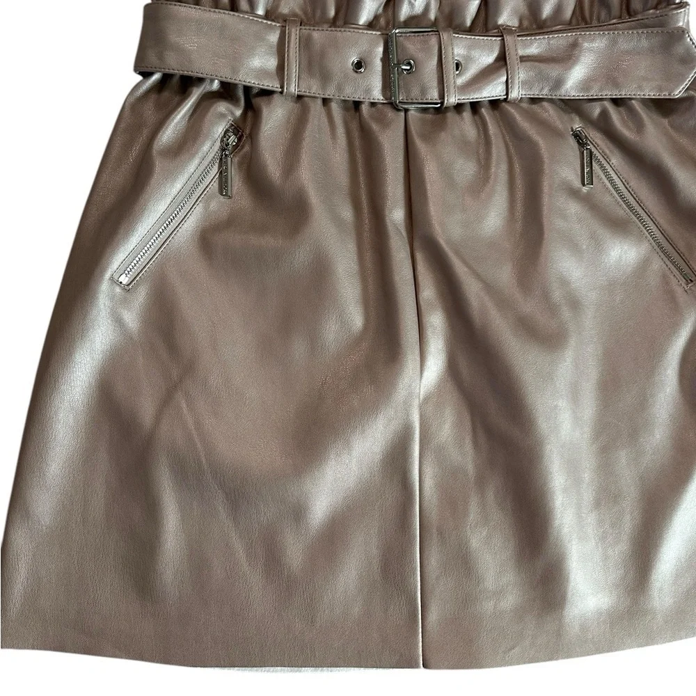 Marc New York Light Pink Metallic Skirt Size M NWT